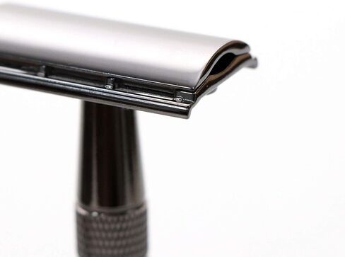 Double Edge Safety Razor with 10pcs Blades, Metal One Single Blade Razor, Classic Wet Shaving Manual Shavers Fits Standard Razor Blades, Gift for Men in Saudi Arabia