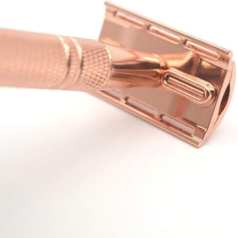 Double Edge Safety Razor with 10pcs Blades, Metal One Single Blade Razor, Classic Wet Shaving Manual Shavers Fits Standard Razor Blades, Gift for Men in Saudi Arabia