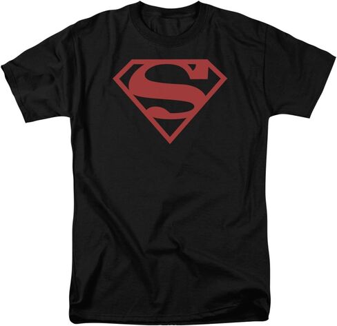 Superman- Red On Black Shield T-Shirt Size 5XL in Saudi Arabia