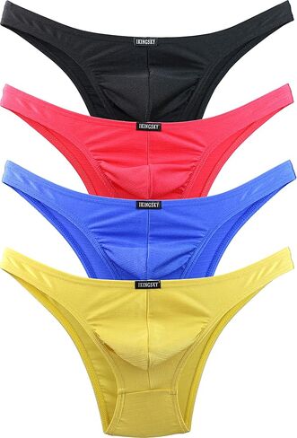 IKINGSKY Men's Cheeky Underwear Mens Pouch Bikini Panties Sexy Branzilian Back Briefs in Kuwait