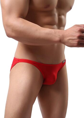 Super Soft Ice Silk Swim Briefs Men's Low-rise Bikini Underwear 9023 in Saudi Arabia