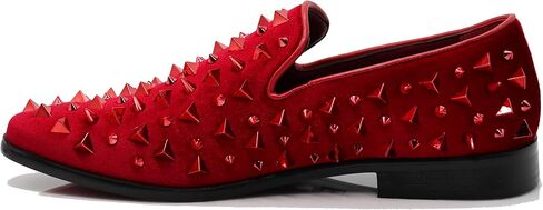SPK16 Men's Vintage Spike Dress Loafers Slip On Fashion Shoes Classic Tuxedo Dress Shoes in Kuwait