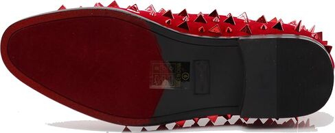 SPK16 Men's Vintage Spike Dress Loafers Slip On Fashion Shoes Classic Tuxedo Dress Shoes in Kuwait