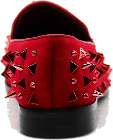 SPK16 Men's Vintage Spike Dress Loafers Slip On Fashion Shoes Classic Tuxedo Dress Shoes in Kuwait