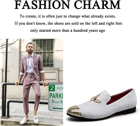 Men Genuine Leather Mens Metallic Textured Slip-on Glitter Loafers Shoes in Saudi Arabia