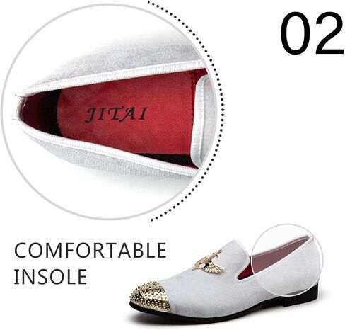 Men Genuine Leather Mens Metallic Textured Slip-on Glitter Loafers Shoes in Saudi Arabia