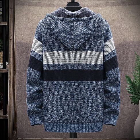 Ymosrh Mens Coats and Jackets Big Tall Winter Casual Sweater Jacket Warm Knit Sweater Hooded Hoodie Fashion Jackets in Saudi Arabia