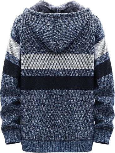 Ymosrh Mens Coats and Jackets Big Tall Winter Casual Sweater Jacket Warm Knit Sweater Hooded Hoodie Fashion Jackets in Saudi Arabia