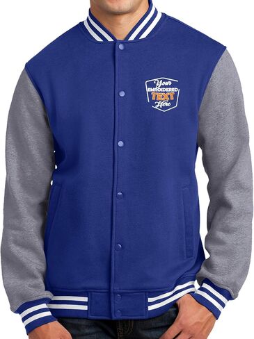 Personalized Embroidered Fleece Jacket for Men Custom Add Your Text Cozy Jacket in Kuwait