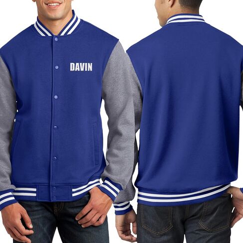 Personalized Embroidered Fleece Jacket for Men Custom Add Your Text Cozy Jacket in Kuwait