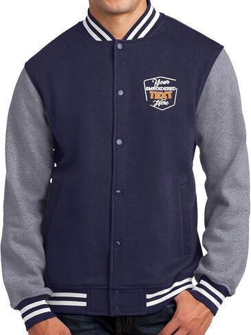 Personalized Embroidered Fleece Jacket for Men Custom Add Your Text Cozy Jacket in Kuwait