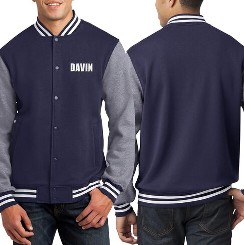 Personalized Embroidered Fleece Jacket for Men Custom Add Your Text Cozy Jacket in Kuwait