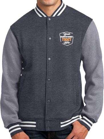 Personalized Embroidered Fleece Jacket for Men Custom Add Your Text Cozy Jacket in Kuwait