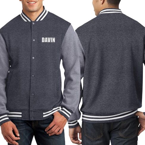 Personalized Embroidered Fleece Jacket for Men Custom Add Your Text Cozy Jacket in Kuwait