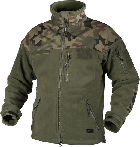 Helikon Men's Infantry Duty Fleece Jacket Black/PL Woodland in Saudi Arabia