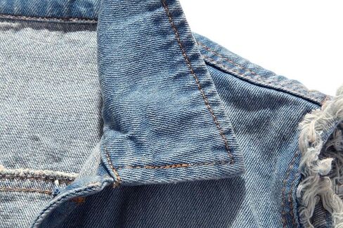 Elonglin Men Denim Vest Sleeveless Jeans Jacket Casual Ripped Vintage Cowboy Vest in Kuwait