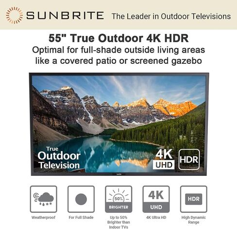 تلفزيون SunBriteTV الخارجي | تلفزيون فيراندا 75 بوصة (الجيل الثاني) 4K UHD HDR LED، SB-V-75-4KHDR-BL in Kuwait