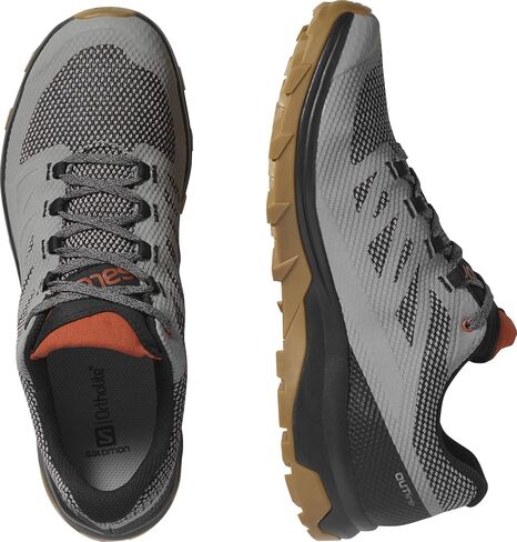 Salomon Outline Gore-TEX Hiking Shoes for Men, Frost Gray/Black/Burnt Brick, 7.5 in Saudi Arabia