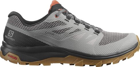 Salomon Outline Gore-TEX Hiking Shoes for Men, Frost Gray/Black/Burnt Brick, 7.5 in Saudi Arabia