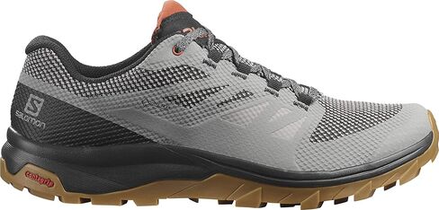 Salomon Outline Gore-TEX Hiking Shoes for Men, Frost Gray/Black/Burnt Brick, 7.5 in Saudi Arabia
