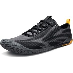 TSLA Men's Trail Running Shoes, Lightweight Athletic Zero Drop Barefoot Shoes, Non Slip Outdoor Walking Minimalist Shoes