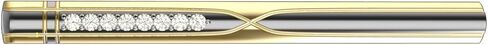 10k Yellow Gold Tie Pin Clip Solid Gold With Eight Stone 1/10 Carat Diamonds (tccw) in Saudi Arabia