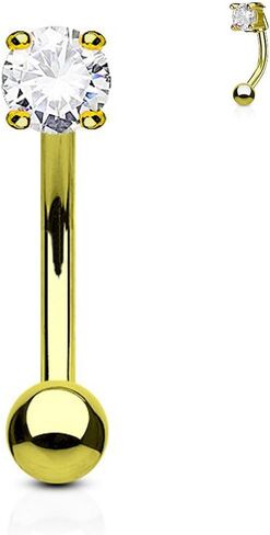 16G 3mm تشيكوسلوفاكيا الشق مجموعة 316L الجراحية الصلب الحاجب منحني الحديد الدائري in Kuwait