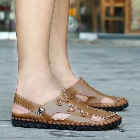 Asifn Men Outdoor Sandals Breathable Summer Beach Shoes Closed Toe Walking Fisherman Anti-Slip Comfortable Casual Fashion… in Saudi Arabia