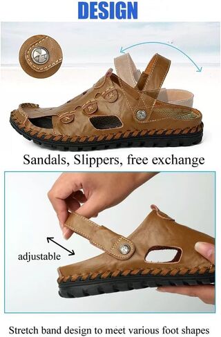 Asifn Men Outdoor Sandals Breathable Summer Beach Shoes Closed Toe Walking Fisherman Anti-Slip Comfortable Casual Fashion… in Saudi Arabia