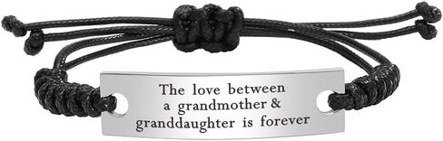 Kisseason Stainless Steel Grandmother Grandfather and Grandson Granddaughter Bracelet Mantra Jewelry in Kuwait