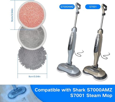 Home Times Steam Mop Pads ,Floor Specialized Mop Cloth Set for Shark S7000,S7001,Shark S7000 AMZ Vacuum Machine Reusable Pads (2 Heavy Scrub Pads+2 Scrub Pads+2 Soft Pads) in Saudi Arabia