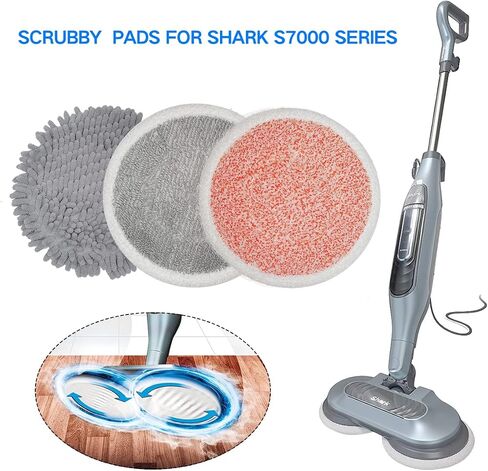 Home Times Steam Mop Pads ,Floor Specialized Mop Cloth Set for Shark S7000,S7001,Shark S7000 AMZ Vacuum Machine Reusable Pads (2 Heavy Scrub Pads+2 Scrub Pads+2 Soft Pads) in Saudi Arabia