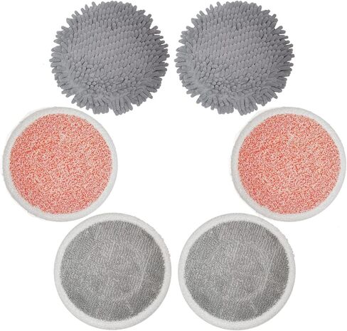 Home Times Steam Mop Pads ,Floor Specialized Mop Cloth Set for Shark S7000,S7001,Shark S7000 AMZ Vacuum Machine Reusable Pads (2 Heavy Scrub Pads+2 Scrub Pads+2 Soft Pads) in Saudi Arabia