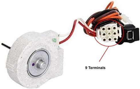 GLOB PRO SOLUTIONS W10252866 4961178 W10252870 W10276647 CKD2318 Refrigerator Evaporator Fan Motor 2" ½ Length Approx. Replacement for and compatible with Amana Whirlpool KitchenAid Maytag Heavy DUTY in Kuwait