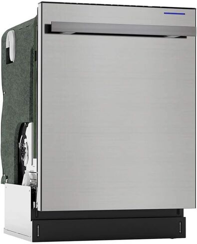 Sharp SDW6757ES Slide-In Dishwasher, Stainless Steel Finish, 24" Wide, Soil Sensors, Premium White LED Interior Lighting, Smooth Glide Rails, Heated Dry Option, Responsive Wash Cycles, Power Wash Zone in Saudi Arabia