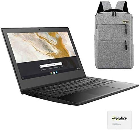 2021 Lenovo 3 11" Lightweight Chromebook, 11.6-Inch HD Display, AMD A6-9220C Dual-Core Processor, 4GB LPDDR3, 32GB eMMC, Webcam, Chrome OS, OnyxBlack /Legendary Accessories in Kuwait