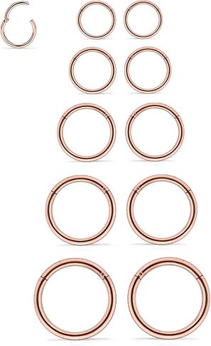 Gadeaila 16G الحاجز المجوهرات قطعة الغضروف خواتم الفرس الحلزون دافئ محارة العلوي الفص المستعرض امتدت قياس مكافحة الزنمة Daith إلى الأمام الحلزون الرخ الأنف خواتم للنساء الرجال هيئة ثقب المجوهرات in Kuwait