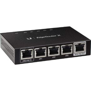 يوبيكويتي راوتر ايدج راوتر اكس 5 منافذ جيجابت LAN/WAN من اي ار اكس نيتوركس، اسود in Kuwait