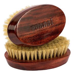 RUBAB MEN Beard Brush Boar Bristle for Men with Handcrafted Mango Wooden Handle | Comes with a Safety Pouch in Saudi Arabia
