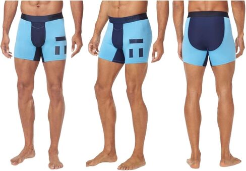 Tommy John Men's 360 Sport 2.0 Trunks - 3 Pack - Comfortable Breathable Soft Underwear for Men (Bonnie Blue w/ Dress Blues, X-Large- 1 pack) in Saudi Arabia