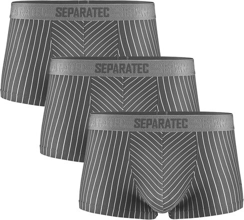 ملابس داخلية للرجال من Separatec، مجموعة متعددة من السراويل القطنية ذات المقاس الكلاسيكي، 3 قطع in Kuwait
