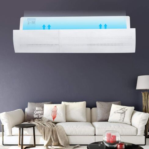 Air Conditioner Deflector, Windproof Baffle Retractable Anti Direct Blowing Cold Child Air Conditioner Wind Shield(Hollow waterproof) in Saudi Arabia