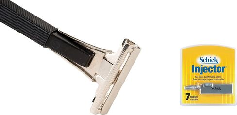 Shave Classic Single Edge Razor Handle and 1 Ct. Injector Blade + Pack of 7 Ct. Schick Injector Refill Blade ! Razor Compatible with Schick Injector Razor Blades ! in Saudi Arabia