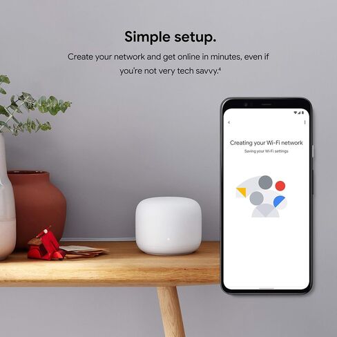 Google Nest WiFi Router – 4x4 AC2200 Mesh Wi-Fi Router with 2200 sq ft Coverage (Renewed) in Saudi Arabia