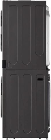 LG WKGX201HBA 27 Inch Smart Gas Single Unit WashTower with 4.5 cu. ft. Washer Capacity, 7.4 cu. ft. Dryer Capacity, TurboWash™360° Technology, LG ThinQ® Technology, AI Fabric Sensor, Black Steel in Saudi Arabia