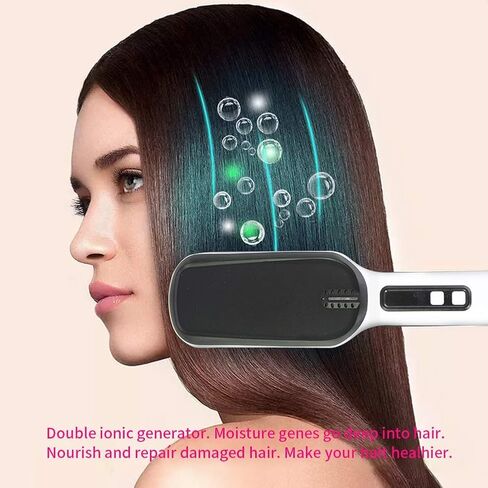 Men's Heated Beard Comb Straightener: Beard Brush, ion Heated Beard Comb Fast straightening, Automatic Temperature Locking, Valentine's Day, Father's Day Birthday Christmas Gift for Boyfriend in Saudi Arabia