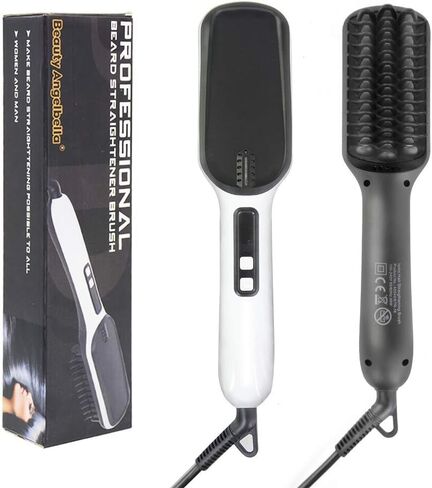 Men's Heated Beard Comb Straightener: Beard Brush, ion Heated Beard Comb Fast straightening, Automatic Temperature Locking, Valentine's Day, Father's Day Birthday Christmas Gift for Boyfriend in Saudi Arabia