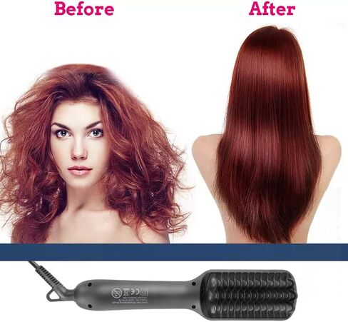 Men's Heated Beard Comb Straightener: Beard Brush, ion Heated Beard Comb Fast straightening, Automatic Temperature Locking, Valentine's Day, Father's Day Birthday Christmas Gift for Boyfriend in Saudi Arabia