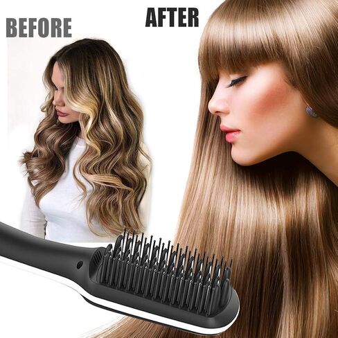Men's Heated Beard Comb Straightener: Beard Brush, ion Heated Beard Comb Fast straightening, Automatic Temperature Locking, Valentine's Day, Father's Day Birthday Christmas Gift for Boyfriend in Saudi Arabia