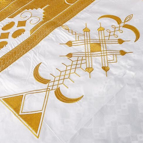 HD Traditional African Clothing for Men Nigerian Man's Agbada Embroidery Bazin Boubou Outfit in Kuwait